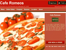 Tablet Screenshot of caferomeos.eat24hour.com
