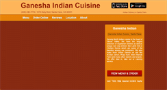 Desktop Screenshot of ganeshaindiancuisine.eat24hour.com