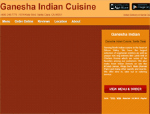Tablet Screenshot of ganeshaindiancuisine.eat24hour.com