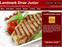 Tablet Screenshot of landmarkdiner.eat24hour.com