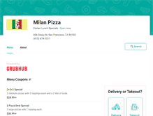 Tablet Screenshot of milanpizzasf.eat24hour.com