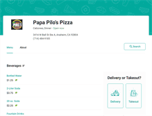 Tablet Screenshot of papapilo.eat24hour.com