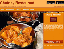 Tablet Screenshot of chutney-fremont.eat24hour.com