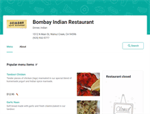 Tablet Screenshot of bombayindianwc.eat24hour.com