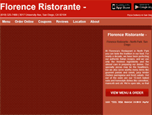 Tablet Screenshot of florenciasrestaurant.eat24hour.com