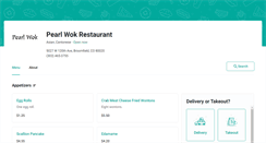 Desktop Screenshot of pearlwokrestaurant.eat24hour.com