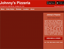 Tablet Screenshot of johnnyspizzeria.eat24hour.com