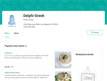 Tablet Screenshot of delphirestaurant.eat24hour.com