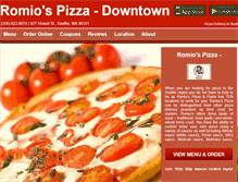Tablet Screenshot of downtownromios.eat24hour.com