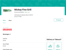 Tablet Screenshot of mickeyfinegrill.eat24hour.com