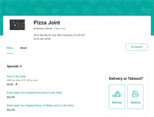 Tablet Screenshot of pizzajointsf.eat24hour.com