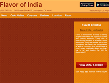 Tablet Screenshot of flavor-of-india-west-hollywood.eat24hour.com