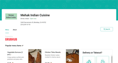 Desktop Screenshot of mehakindian.eat24hour.com