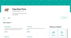 Desktop Screenshot of paparaypizza.eat24hour.com