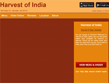 Tablet Screenshot of harvestofindiaherndon.eat24hour.com