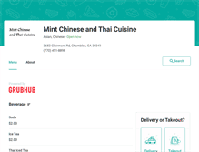 Tablet Screenshot of mintchinesethai.eat24hour.com