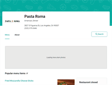 Tablet Screenshot of pasta-roma-la.eat24hour.com