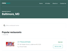 Tablet Screenshot of pizzavillamore-bal.eat24hour.com